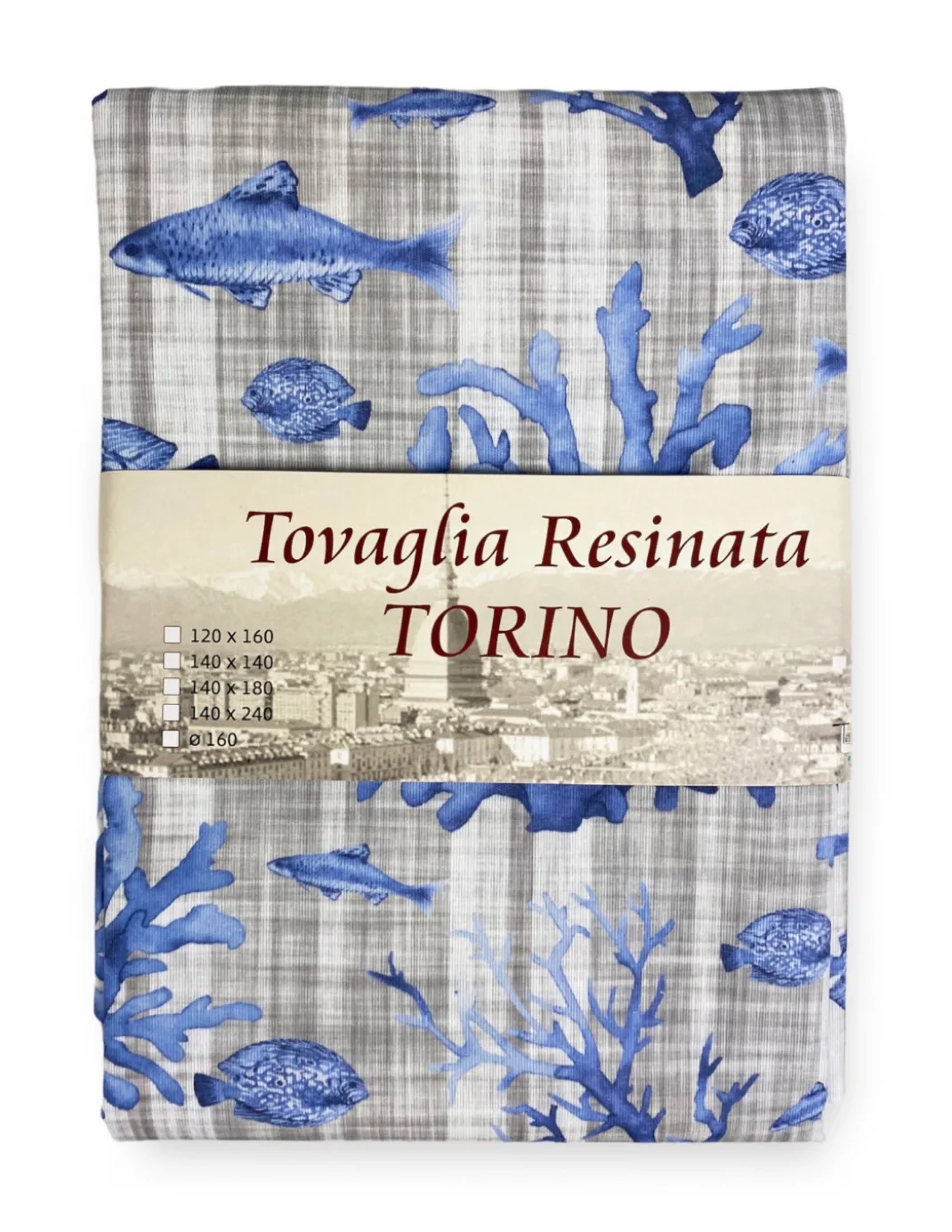 TOVAGLIA antimacchia RESINATA TORINO mare PESCI Mare marino blu