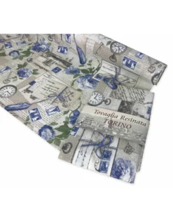 TOVAGLIA ANTIMACCHIA RESINATA TORINO SHABBY BLU