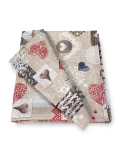TOVAGLIA antimacchia RESINATA TORINO Tirolese SHABBY Rosso