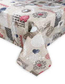 TOVAGLIA antimacchia RESINATA TORINO Tirolese SHABBY Rosso
