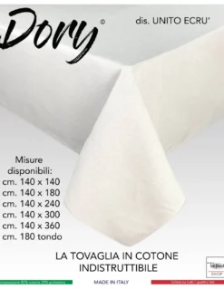 TOVAGLIA DORY UNITA BEIGE ECRÙ in cotone
