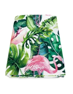 TOVAGLIA in COTONE disegno FLAMINGO fenicotteri made in Italy