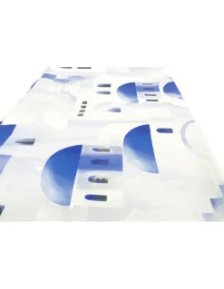 TOVAGLIA in COTONE disegno SANTORINI blu made in Italy