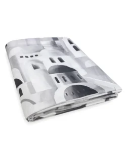 TOVAGLIA in COTONE disegno SANTORINI grigio made in Italy