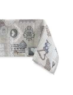 TOVAGLIA in COTONE disegno Tirolese SHABBY Beige made in Italy