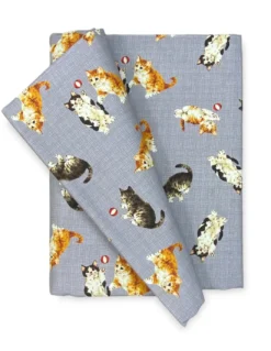 TOVAGLIA in cotone GATTINI grigio