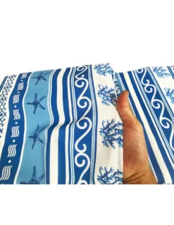 TOVAGLIA in COTONE mare marino GRECIA BLU