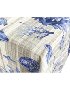 TOVAGLIA in COTONE mare PESCI mare marino BLU
