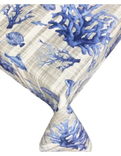 TOVAGLIA in COTONE mare PESCI mare marino BLU