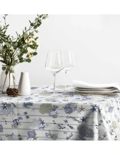 Tovaglia in Cotone Sissi Mare e Riga – Stile Marinaro – Made in Italy – Lavabile