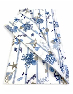 Tovaglia in Cotone Sissi Mare e Riga – Stile Marinaro – Made in Italy – Lavabile