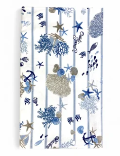 Tovaglia in Cotone Sissi Mare e Riga – Stile Marinaro – Made in Italy – Lavabile
