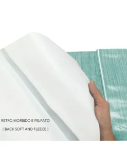 Tovaglia LIMA Acqua Marina – Tela Cerata Plastificata PVC Lavabile Antiscivolo – Made in Italy