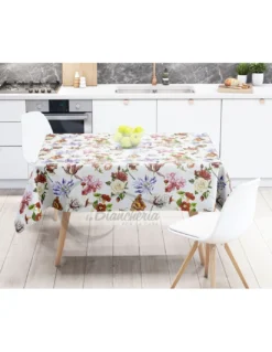 TOVAGLIA LIMA © in TELA CERATA plastificata LAVABILE idrorepellente in PVC FIORI made in Italy