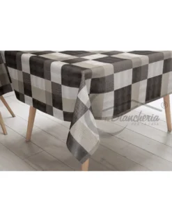 TOVAGLIA LIMA © in TELA CERATA plastificata LAVABILE idrorepellente in PVC MODERN marrone made in Italy