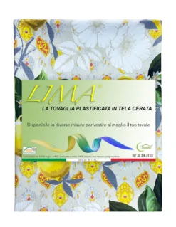 TOVAGLIA LIMA © in TELA CERATA plastificata LAVABILE idrorepellente in PVC LIMONI made in Italy