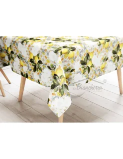TOVAGLIA LIMA © in TELA CERATA plastificata LAVABILE idrorepellente in PVC LIMONI made in Italy