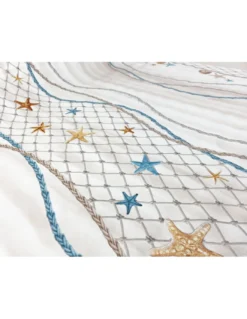 TOVAGLIA LIMA © in TELA CERATA plastificata LAVABILE idrorepellente in PVC STELLE MARINE made in Italy