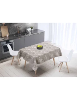 TOVAGLIA LIMA © in TELA CERATA plastificata LAVABILE idrorepellente in PVC CUORE BEIGE Made in Italy