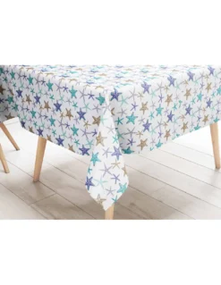 TOVAGLIA LIMA © in TELA CERATA plastificata LAVABILE idrorepellente in PVC STELLE MARINE Made in Italy