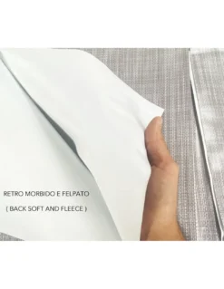 TOVAGLIA LIMA © in TELA CERATA plastificata LAVABILE idrorepellente in PVC UNITO GRIGIO made in Italy