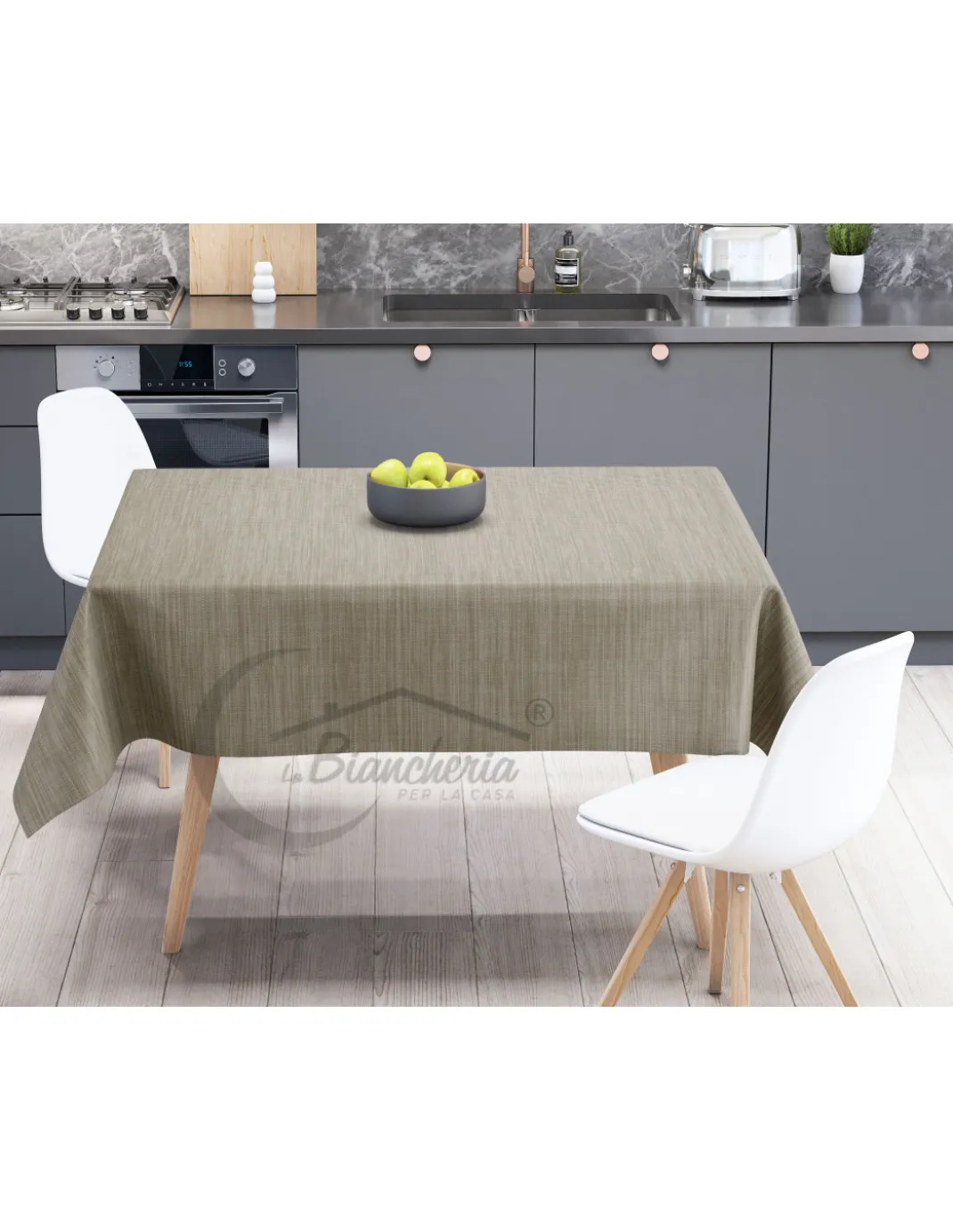 TOVAGLIA LIMA © in TELA CERATA plastificata LAVABILE idrorepellente in PVC UNITO BEIGE made in Italy