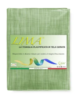Tovaglia LIMA Verde Chiaro – Tela Cerata Plastificata PVC Lavabile Antiscivolo – Made in Italy