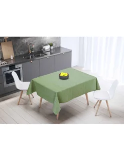 Tovaglia LIMA Verde Chiaro – Tela Cerata Plastificata PVC Lavabile Antiscivolo – Made in Italy