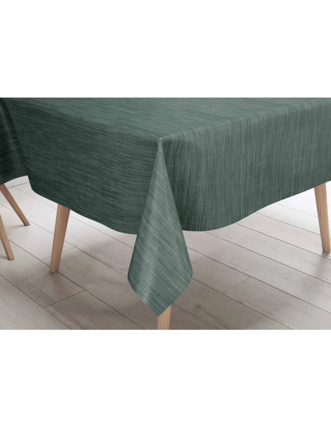 Tovaglia LIMA Verde Scuro – Tela Cerata Plastificata PVC Lavabile Antiscivolo Effetto Lino – Made in Italy