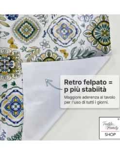 Tovaglia Plastificata PVC LIMA Pesci Colorati, Impermeabile Lavabile, Retro Felpato Antiscivolo, Made in Italy