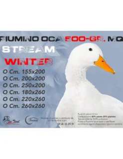 TRAPUNTA in piuma OCA Stream 500 GR. 80% PIUMA OCA 20% PIUMINO OCA Bicolore
