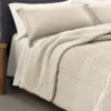 TRAPUNTA in Soffice Eco-pelliccia SPIGA Beige 2 Piazze Matrimoniale