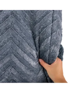 TRAPUNTA in Soffice Eco-pelliccia SPIGA Grigio Antracite 2 Piazze Matrimoniale