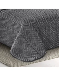 TRAPUNTA in Soffice Eco-pelliccia SPIGA Grigio Antracite 2 Piazze Matrimoniale