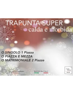 Trapunta Invernale Super Fantasia Baita - Stile Tirolese Rosso Verde - Microfibra Calda 300gr - Made in Italy