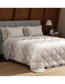Trapunta Kot Bollicine Beige - Copriletto Invernale in Puro Cotone - Made in Italy, Imbottitura Anallergica