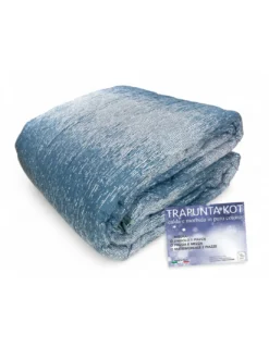 Trapunta Kot Bollicine Ottanio - Copriletto Invernale in Puro Cotone - Made in Italy, Imbottitura Anallergica