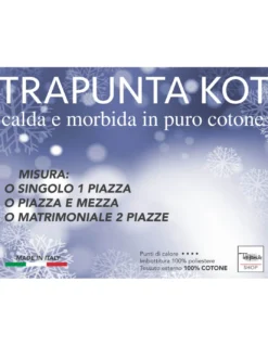 TRAPUNTA KOT © CIELO stellato LUNA LUNARE made in Italy PURO cotone