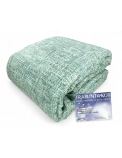 Trapunta Kot Coco Verde - Copriletto Invernale in Puro Cotone - Made in Italy, Imbottitura Anallergica