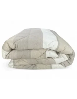 Trapunta Kot Riga Beige - Copriletto Invernale in Puro Cotone - Made in Italy, Imbottitura Anallergica