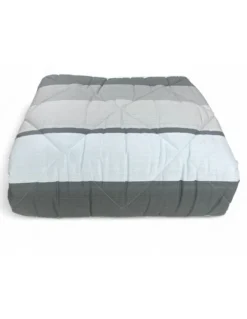 Trapunta Kot Riga Grigio - Copriletto Invernale in Puro Cotone - Made in Italy, Imbottitura Anallergica