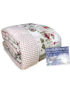 TRAPUNTA KOT © tirolese DIS. CUORE HOLLY Made In ITALY puro cotone