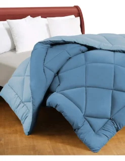 Trapunta matrimoniale CaldoSogno double-face blu 300 gr/mq - Piumone invernale caldo e soffice 250x250 cm