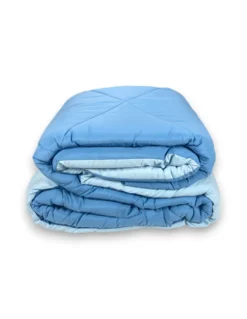 Trapunta matrimoniale CaldoSogno double-face blu 300 gr/mq - Piumone invernale caldo e soffice 250x250 cm