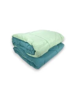 Trapunta matrimoniale CaldoSogno double-face verde 300 gr/mq - Piumone invernale caldo e morbido 250x250 cm