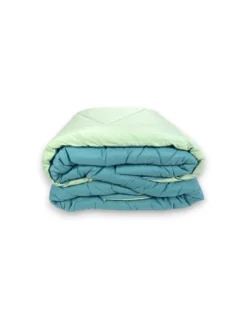 Trapunta matrimoniale CaldoSogno double-face verde 300 gr/mq - Piumone invernale caldo e morbido 250x250 cm