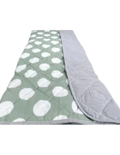 Trapuntino Fiocco – Copriletto Trapuntato Pois Verde – Mezza Stagione, Morbida Microfibra – Made in Italy