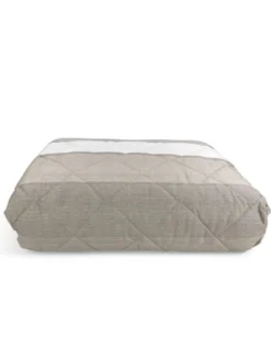Trapuntino Leggero Kot Riga Beige - Quilt Primaverile Estivo - Cotone 100% - Anallergico - Made in Italy