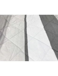 Trapuntino Leggero Kot Riga Grigio - Quilt Primaverile Estivo - Cotone 100% - Anallergico - Made in Italy