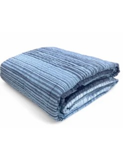 Trapuntino Leggero Kot Stripe Blu - Quilt Primaverile Estivo - Cotone 100% - Anallergico - Made in Italy